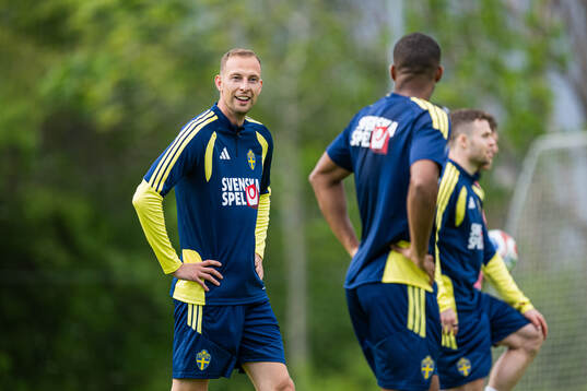 Gustaf Nilsson of the Swedish national football team at a