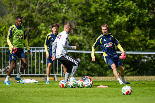Mattias Svanberg of the Swedish national football team at a