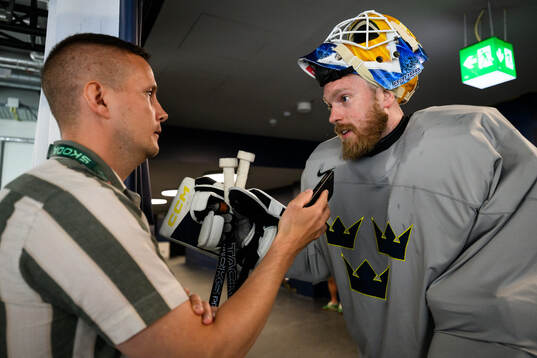 goaltender Magnus Hellberg of Sweden