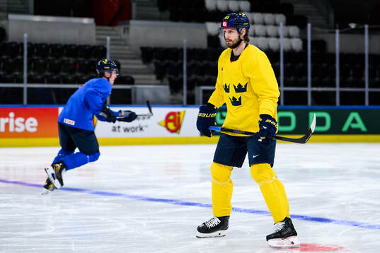 Oliver Ekman-Larsson of Sweden at a practice session