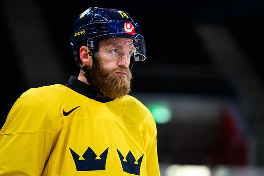 Mattias Ekholm of Sweden at a practice session