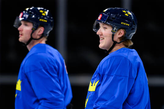 Simon Holmström of Sweden at a practice session