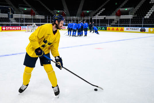 Oliver Ekman-Larsson of Sweden at a practice session