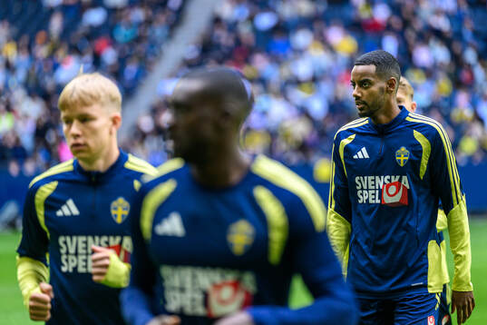 Alexander Isak of the Swedish national football team at a