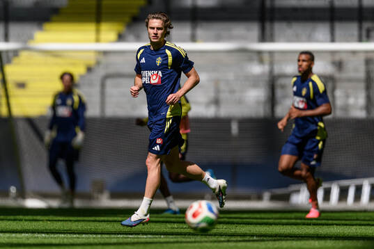 Mattias Svanberg of the Swedish national football team at a