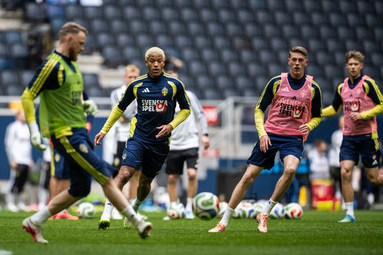 Mikael Marqués of Djurgården football team at a training