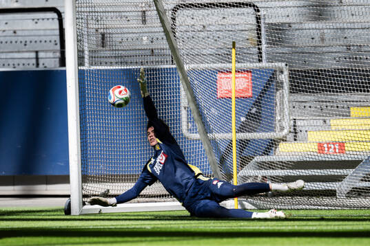 goalkeeper Jacob Widell Zetterström of the Swedish