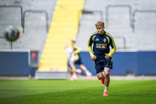 Daniel Svensson of the Swedish national football team at a