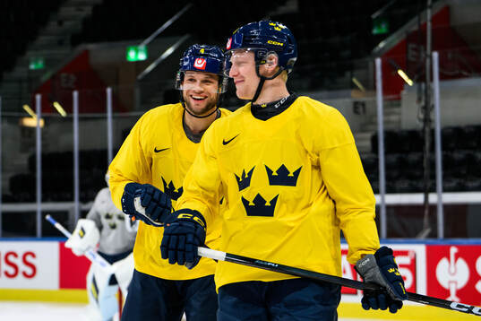 Jacob Larsson of Sweden at a practice session