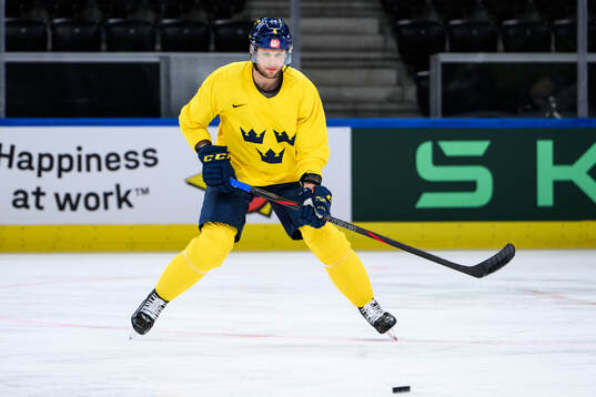 Jacob Larsson of Sweden at a practice session