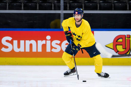Jacob Larsson of Sweden at a practice session