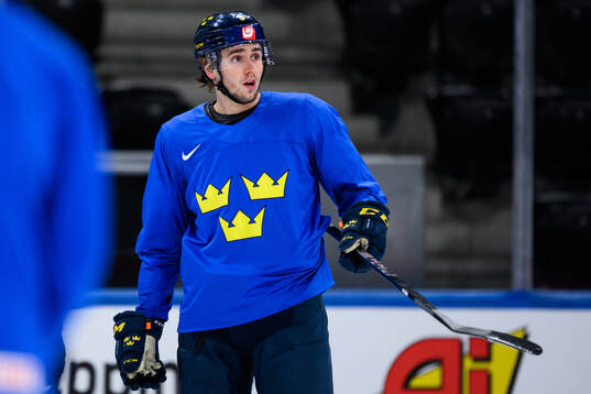 Linus Karlsson of Sweden at a practice session