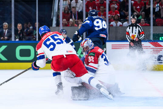 Goaltender Josef Korenar of Czech Republic