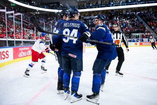 Konsta Helenius of Finland celebrates