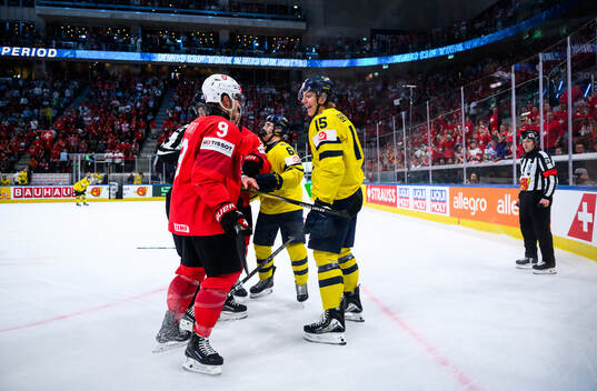 Damien Riat of Switzerland and Jack Berglund of Sweden