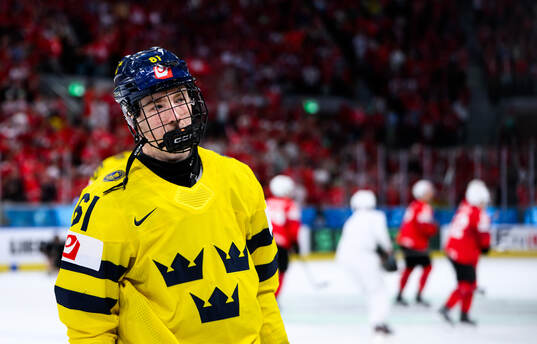 Viggo Björck of Sweden looks dejected