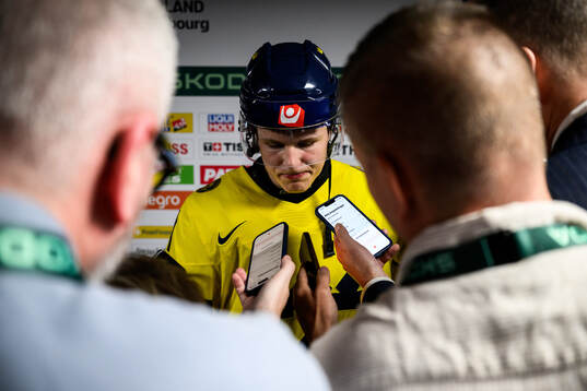 Ivar Stenberg of Sweden is interviewed