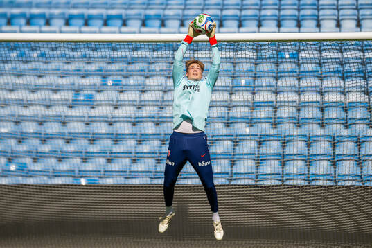 Goalkeeper Sander Tangvik of the Norwegian national