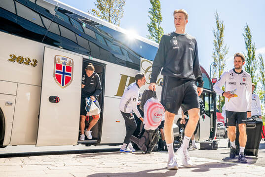 Goalkeeper Sander Tangvik of the Norwegian national