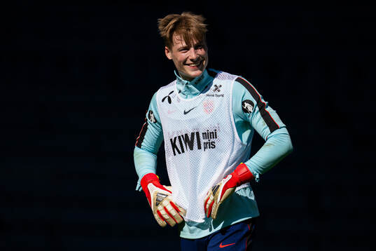Goalkeeper Sander Tangvik of the Norwegian national