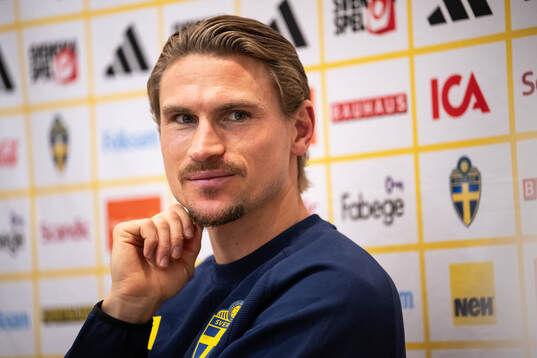 Carl Starfelt of the Swedish national football team