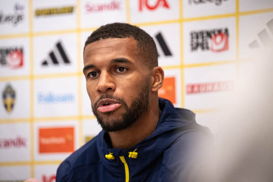 Isak Hien of the Swedish national football team