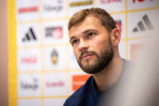Jesper Karlström of the Swedish national football team