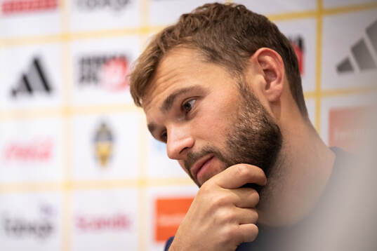 Jesper Karlström of the Swedish national football team