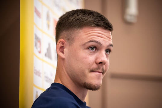 Emil Holm of the Swedish national football team