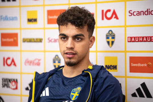 Yasin Ayari of the Swedish national football team