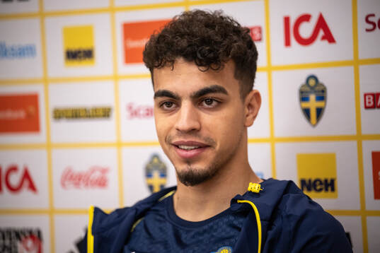 Yasin Ayari of the Swedish national football team