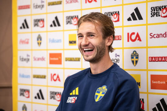 Benjamin Nygren of the Swedish national football team