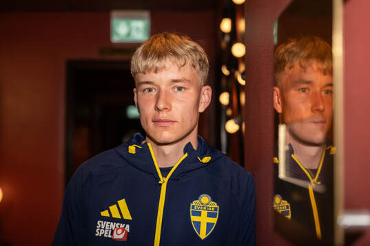 Daniel Svensson of the Swedish national football team poses