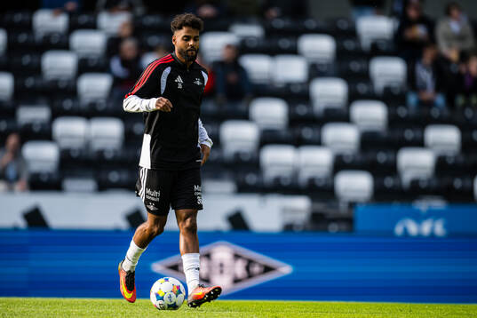 Emil Konradsen Ceide of Rosenborg warms up