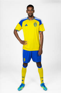 Alexander Isak of the Swedish national football team poses