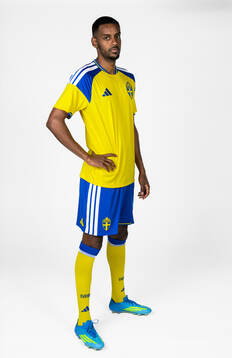 Alexander Isak of the Swedish national football team poses
