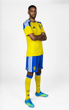 Alexander Isak of the Swedish national football team poses