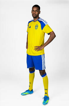 Alexander Isak of the Swedish national football team poses