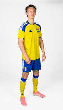 Hjalmar Ekdal of the Swedish national football team poses