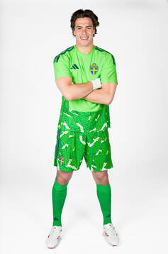 Goalkeeper Jacob Widell Zetterström of the Swedish
