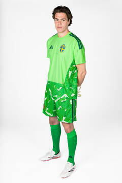 Goalkeeper Jacob Widell Zetterström of the Swedish