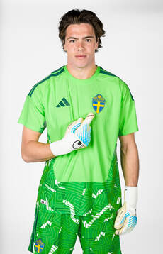 Goalkeeper Jacob Widell Zetterström of the Swedish