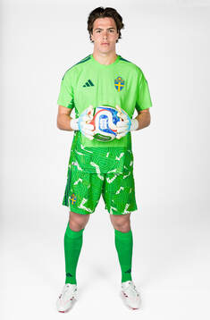 Goalkeeper Jacob Widell Zetterström of the Swedish