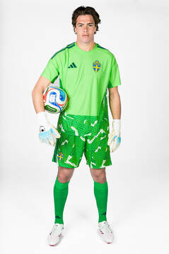 Goalkeeper Jacob Widell Zetterström of the Swedish