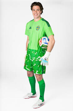 Goalkeeper Jacob Widell Zetterström of the Swedish