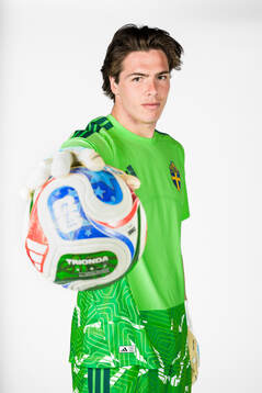 Goalkeeper Jacob Widell Zetterström of the Swedish
