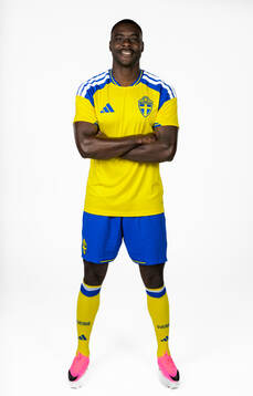 Ken Sema of the Swedish national football team poses for a