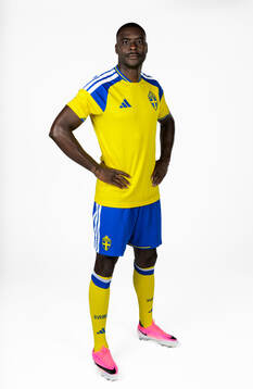 Ken Sema of the Swedish national football team poses for a