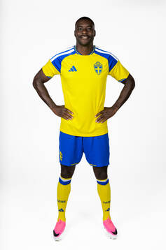 Ken Sema of the Swedish national football team poses for a