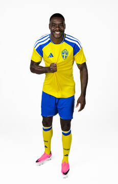 Ken Sema of the Swedish national football team poses for a